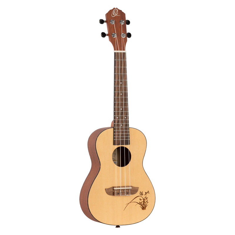 Ortega Bonfire Series Concert Ukulele in Spruce and Sapele Natural Finish RU5