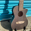 Ortega Earth Series Concert Preamp Ukulele 4 String - Okoume Coal Black