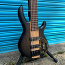 Cort C5 Plus OVMH 5 String Bass Guitar - Antique Brown Burst