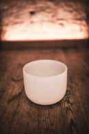 MEINL Sonic Energy White-Frosted Crystal Singing Bowl 8" - F4/Heart Chakra/432 Hz