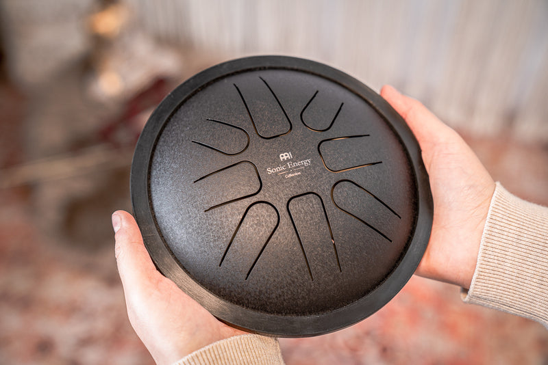 MEINL Sonic Energy Small Steel Tongue Drum 7" - F Minor/8 Notes/440 Hz - Black