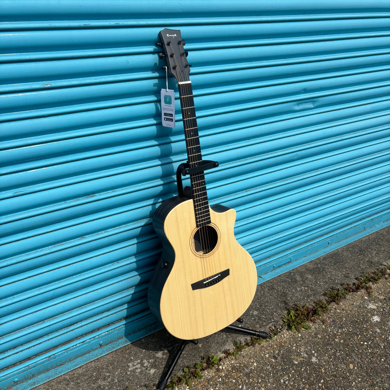 Enya EGA-X1 Pro EQ Electro- Acoustic Guitar With Effects Inc. Padded Gig Bag and Accessories