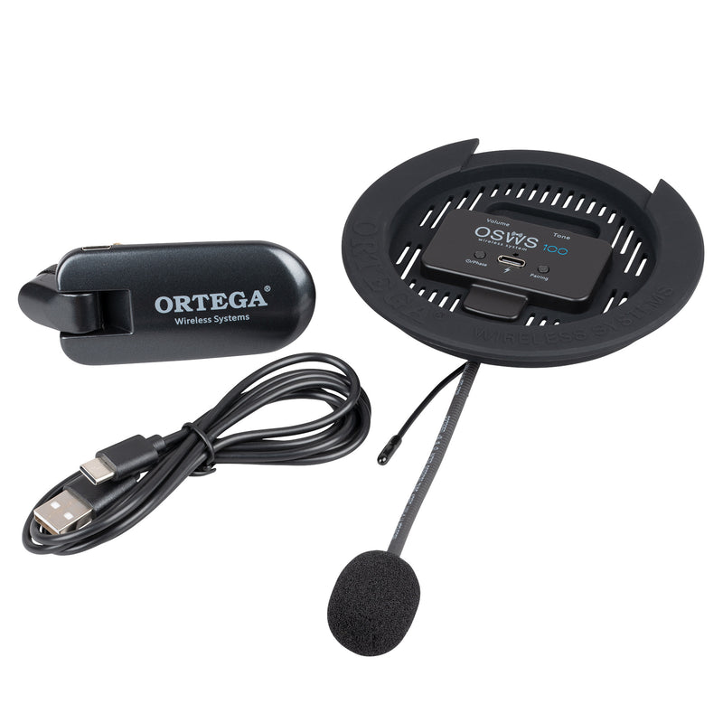 ORTEGA Wireless Soundhole Pickup System for Acoustic Guitars - 100 mm Diameter