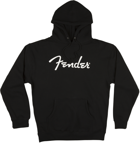 Fender Spaghetti Logo Hoodie Large Size - Black