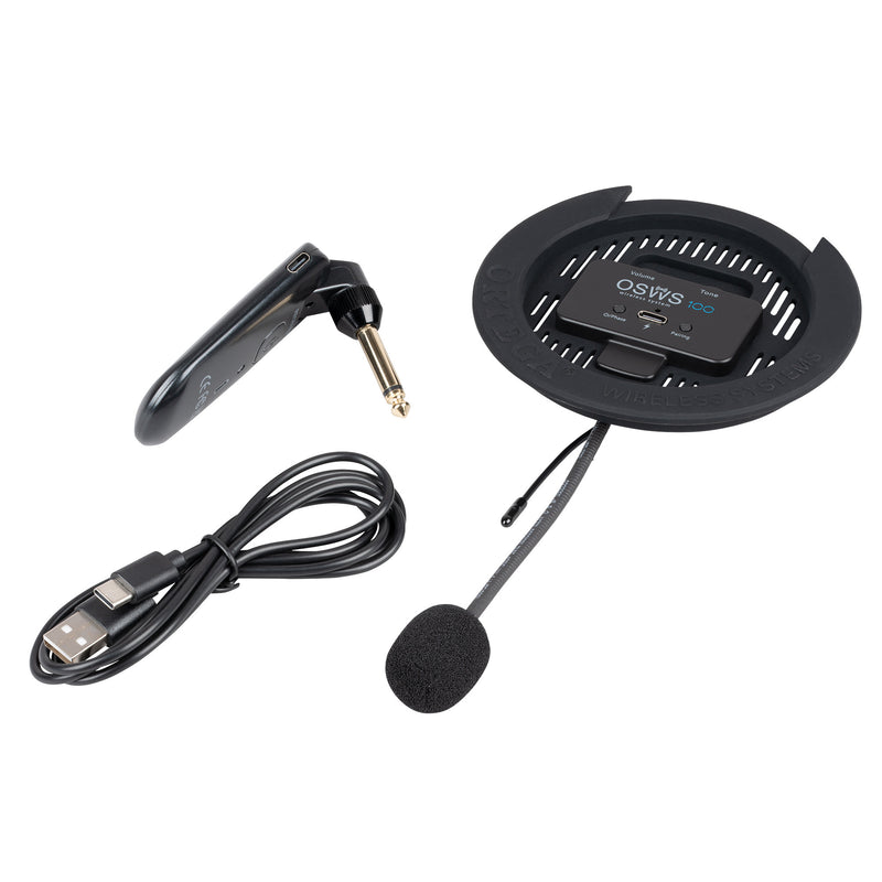 ORTEGA Wireless Soundhole Pickup System for Acoustic Guitars - 100 mm Diameter