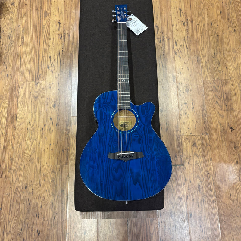 Tanglewood Azure TA4CE-BL Super-Folk Electro-Acoustic Guitar Blue