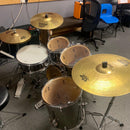Pre-Loved Pearl Export Smokey Chrome 5 Piece Drum Kit including SBR Cymbals (20", 10", 12", 14", 14" Snare)