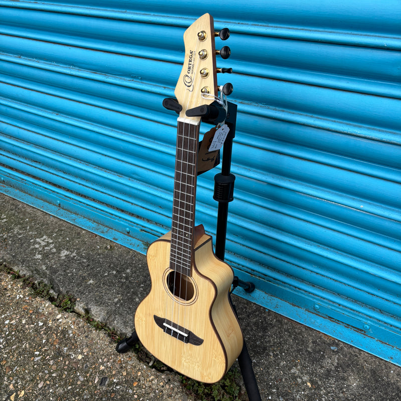 Ortega Horizon Series Electro Concert Ukulele in Bamboo Natural with Gig Bag RUBO-CE