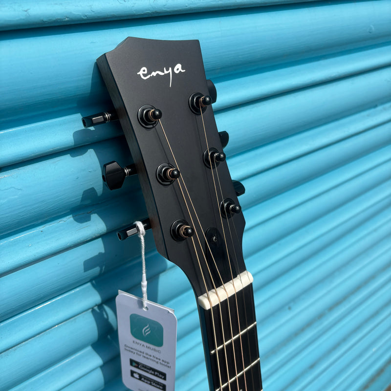 Enya EGA-X1 Pro EQ Electro- Acoustic Guitar With Effects Inc. Padded Gig Bag and Accessories