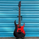 Ibanez GIO RG Series Electric Guitar in Black Flat with Red Plate - GRG131DX-BKF