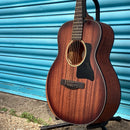 Adam Black O-2 Travel Guitar with Armrest Bevel - Vintage Satin Burst, Inc. Gig Bag