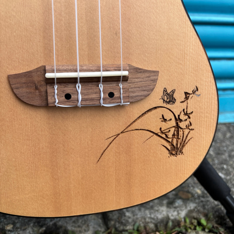 Ortega Bonfire Series Concert Ukulele in Spruce and Sapele Natural Finish RU5