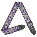 AMUMU Vegan Guitar Strap - Star Bloom Purple