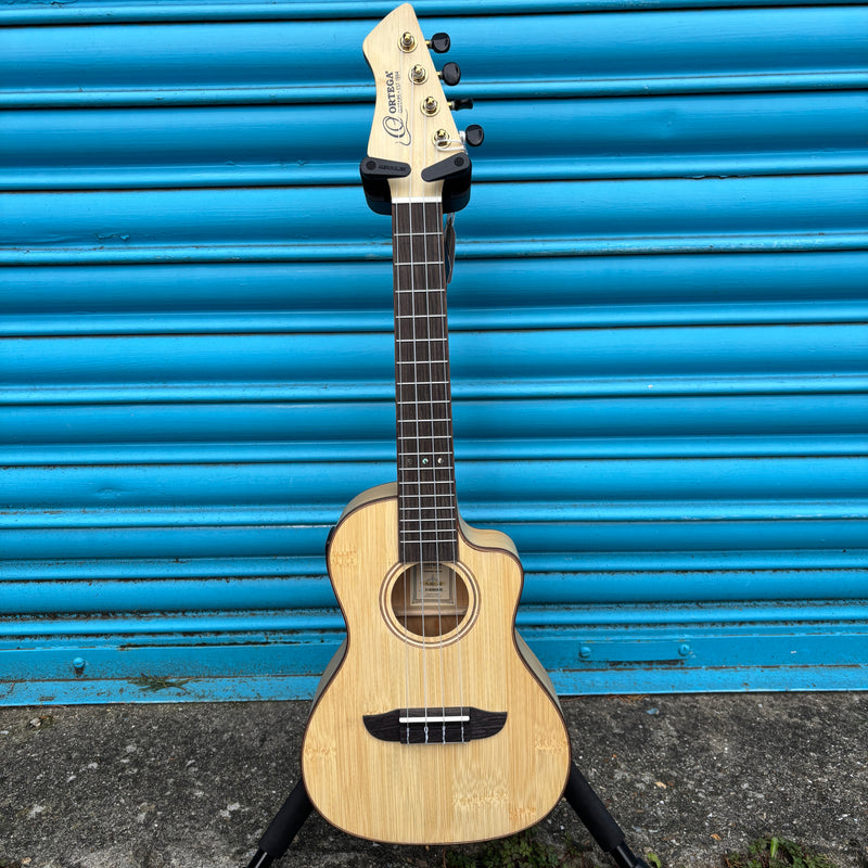 Ortega Horizon Series Electro Concert Ukulele in Bamboo Natural with Gig Bag RUBO-CE