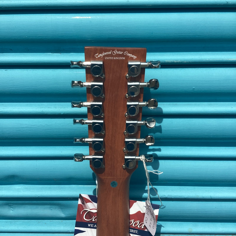 Tanglewood Roadster Super-Folk 12 String Electro-Acoustic Guitar Natural Satin