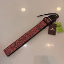 AMUMU Vegan Guitar Straps - Regal Paisley Red