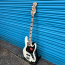 Squier Affinity Series Active Jazz Bass Guitar in Olympic White