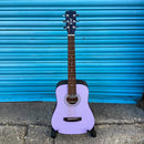 Cort Standard AD Mini Travel Acoustic Guitar in Open Pore Lavender with Gig Bag