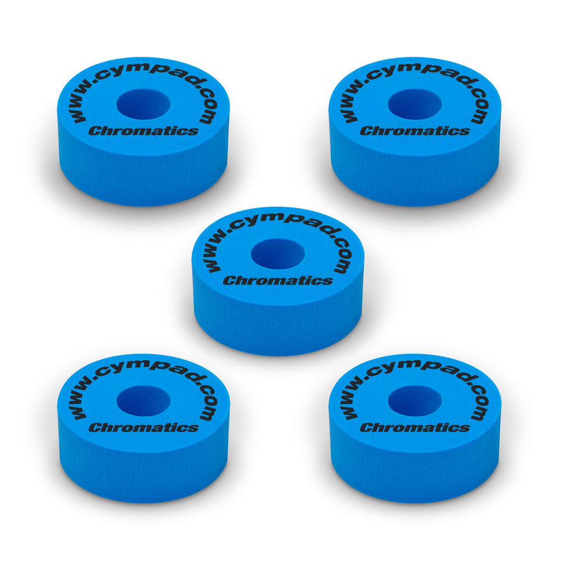 Cympad Chromatics Blue 40/15mm Cymbal Pad – Set of 5