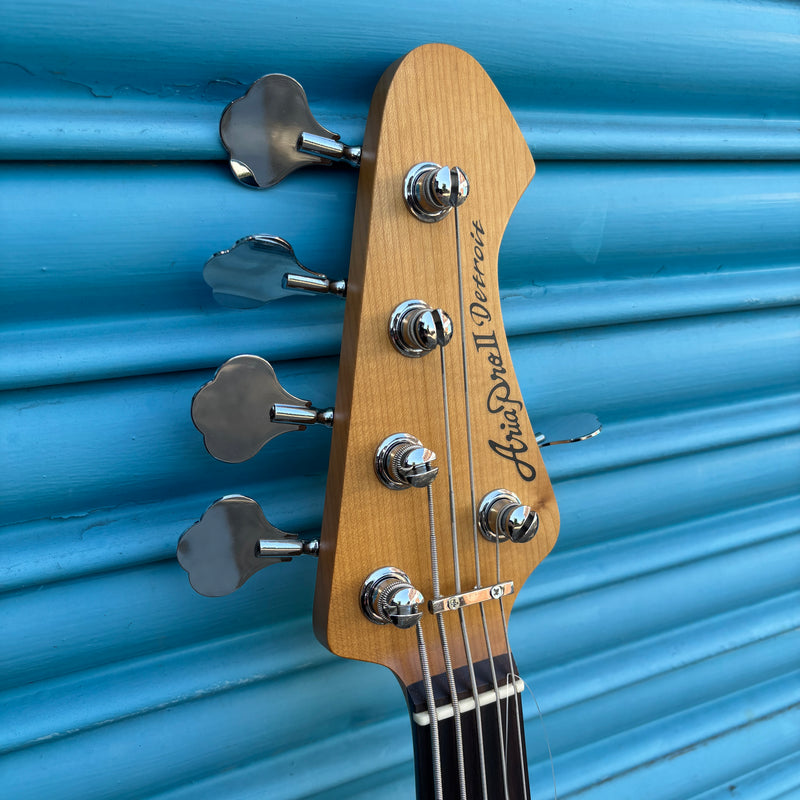 Aria 313 MK2 5 String Detroit Bass - Natural Finish