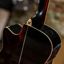 Washburn DFBACEB Burl ACE Deep Forest Cutaway Electro Acoustic Guitar - Black