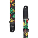 Amumu Guitar Strap - Hemp Leaf with 3 Pics
