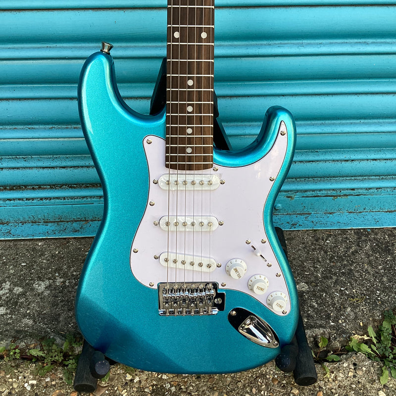 Aria STG Mini Strat Electric Guitar Metallic Blue