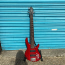 Cort Action VI Plus 6 String Electric Bass in Trans Red