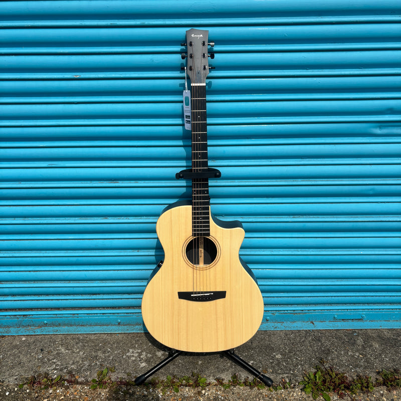 Enya EGA-X1 Pro EQ Electro- Acoustic Guitar With Effects Inc. Padded Gig Bag and Accessories