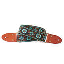 Isuzi Suede Floral Guitar Strap