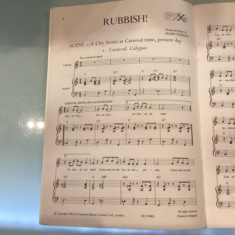 Rubbish! A Musical Play for Junior or Lower Senior Schools - Eileen Diamond - Universal Edition