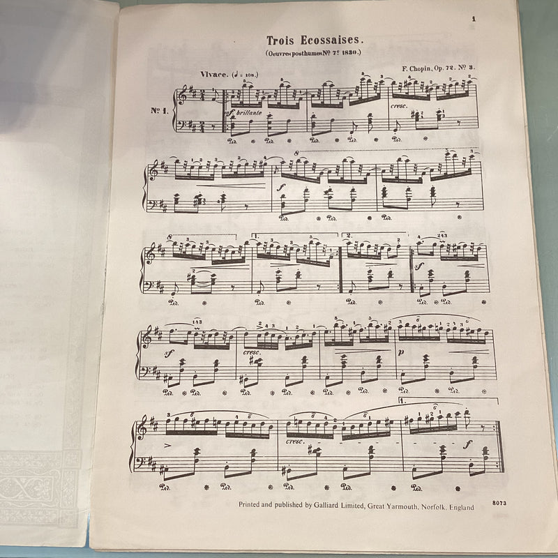 Chopin 3 Ecossaises Op. 72 No. 3 Klindworth - Scharwenka Edition