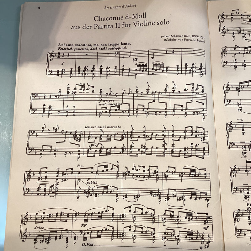 Bach - Chaconne d-Moll BWV 1004 EB 2334 for Piano