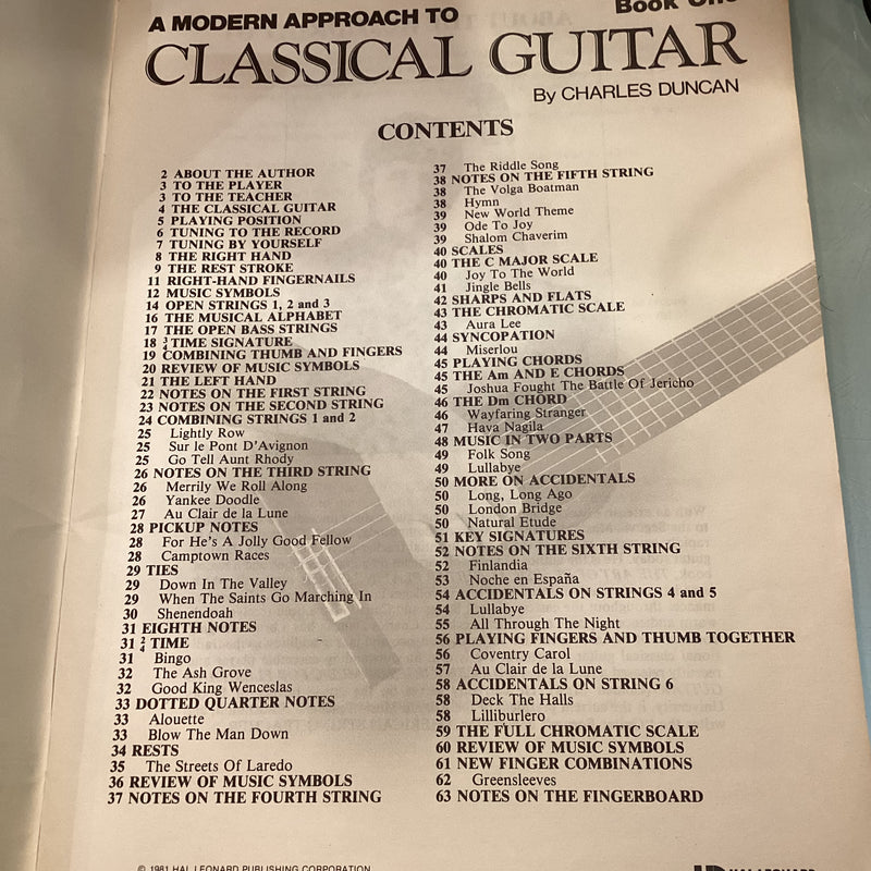 (Pre-Owned) A Modern Approach To Classical Guitar Book 1 Charles Duncan