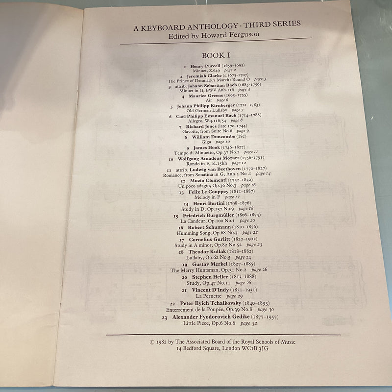 A Keyboard Anthology Third Series Book 1 (Grades 1 and 2) - 1982 Edition