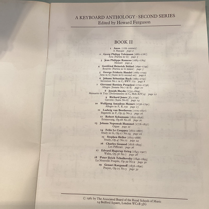 A Keyboard Anthology Second Series Book 2 (Grades 3 and 4) - 1981 Edition