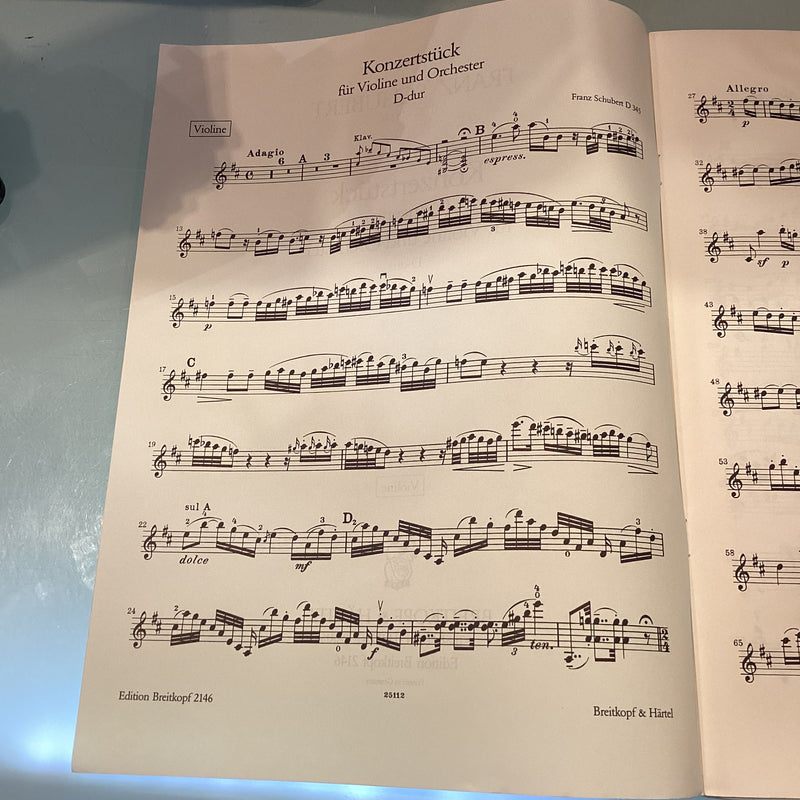 Schubert Konzertstück (Concerto) for Violin and Piano D 345 Nr. 2146