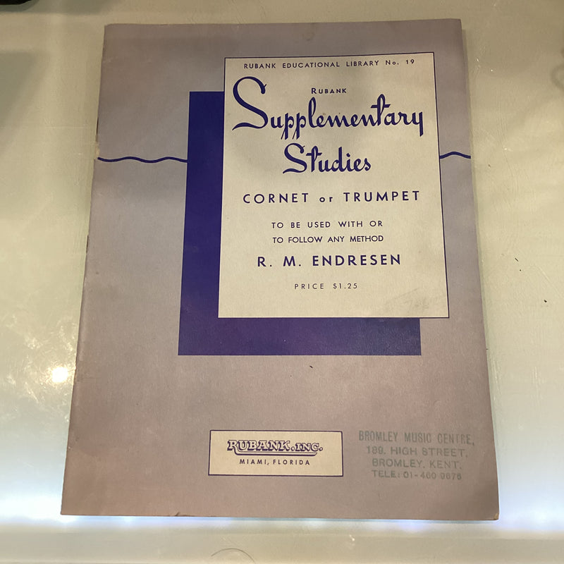 Supplementary Studies for Cornet or Trumpet - R.M Endresen