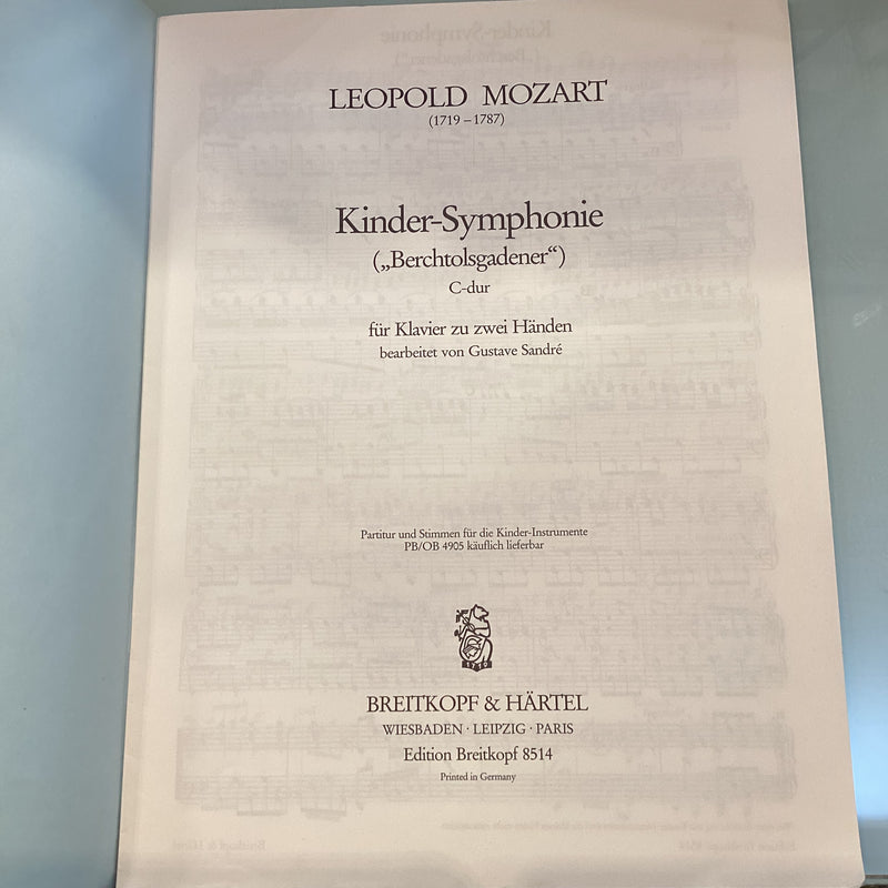 Leopold Mozart - Kinder-Symphonie in C Major (Children's Symphony) for Piano