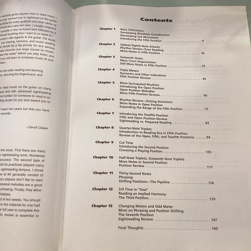 Music Reading for Guitar The Complete Method - David Oakes