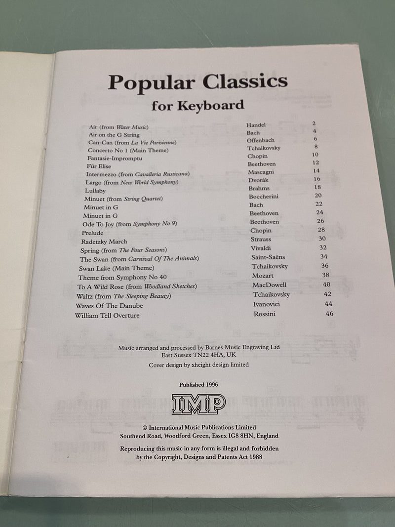 (B-Stock) Popular Classics for Keyboard - The Easy Keyboard Library
