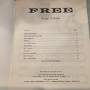 (Pre-Loved) Free - Free - Vintage Music. (Piano Vocal Guitar)
