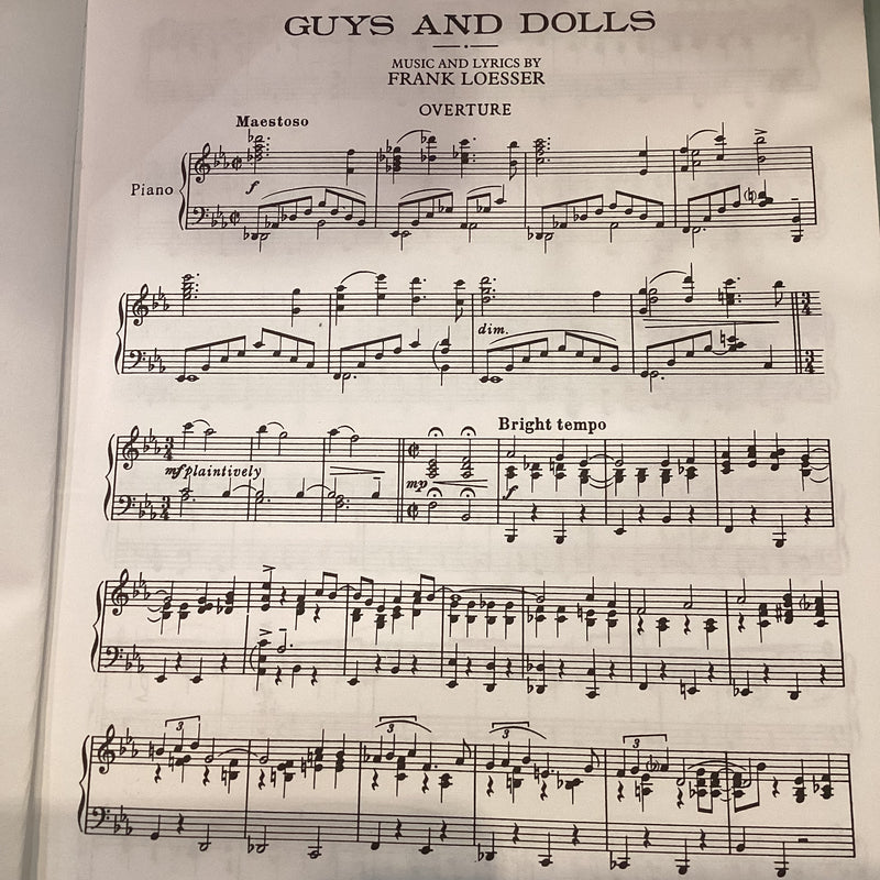 (Pre-Loved) Guys and Dolls - Vocals Score and Piano Accompaniment