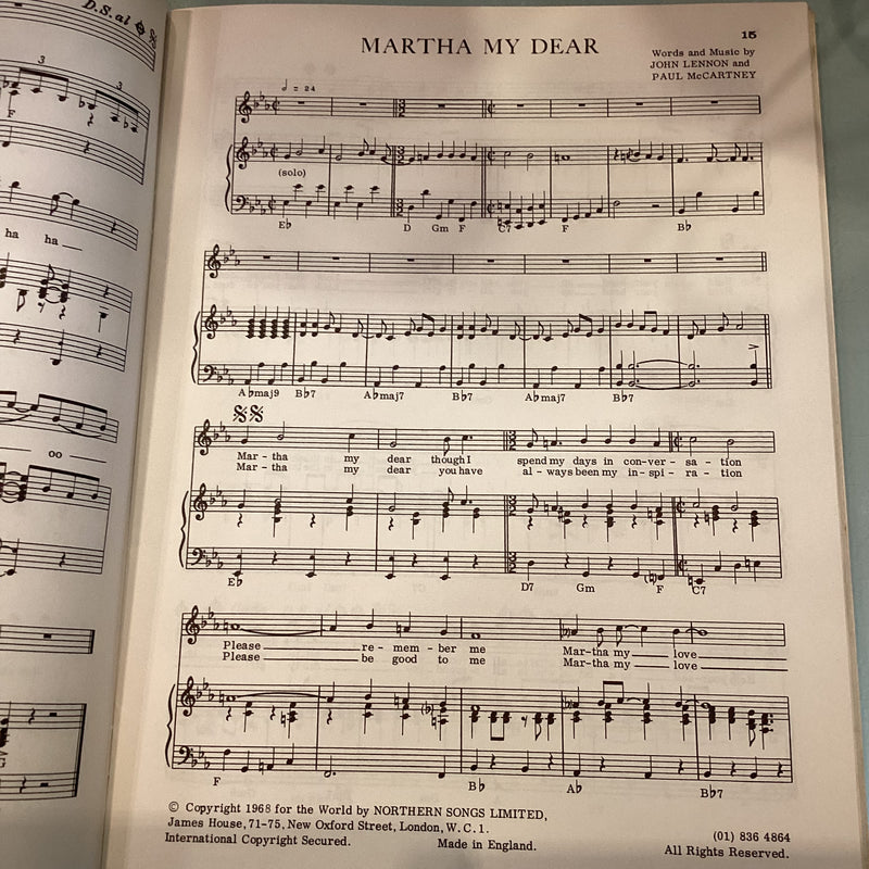 Beatles 69' Twenty One Songs from The Beatles Double Pack LP - Piano Vocal Guitar