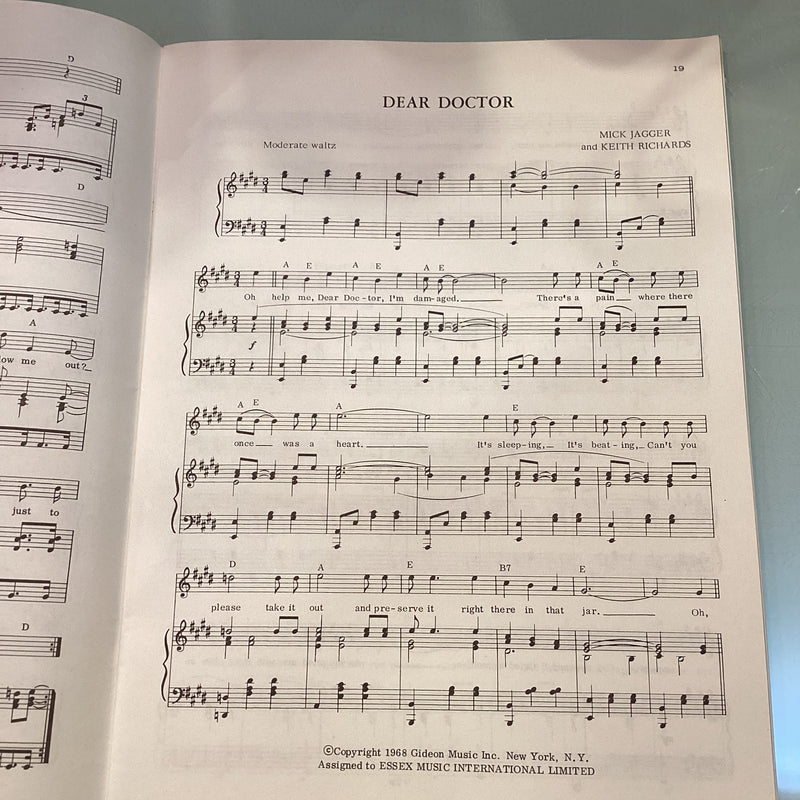 (Pre-Loved) Vintage! Rolling Stones - Beggars Banquet (Piano, Vocal, Chords)