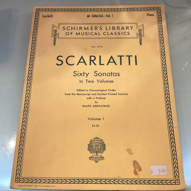 (Pre-Loved) Scarlatti Sixty Sonatas Volume 1 for Piano (Schirmer's Library of Musical Classic Edition)