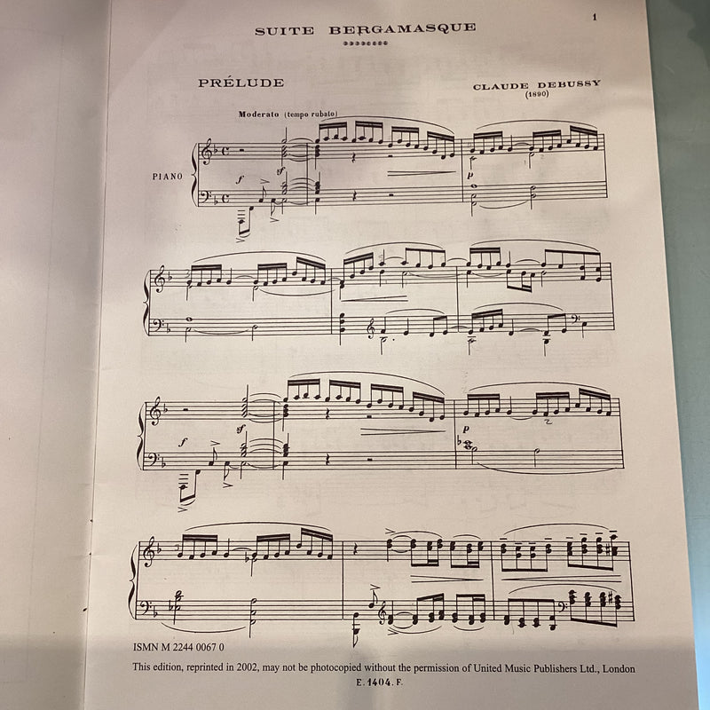 (Pre-Loved) Debussy Suite Bergamasque - United Music Publishers