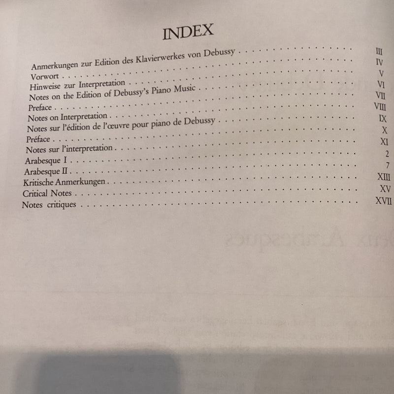 (Pre-Loved) Debussy Deux Arabesques for Piano UT50083 (Schott Publishing)