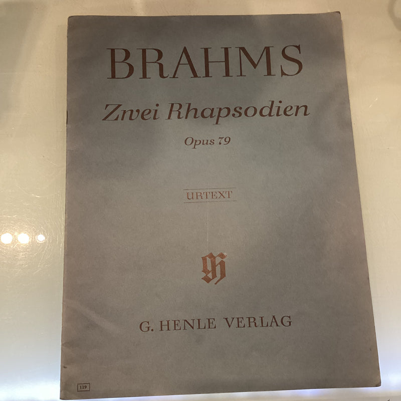 (Pre-Loved) Brahms Zwei Rhapsodien for Piano  Opus 79 Urtext (G.Henle Verlag)