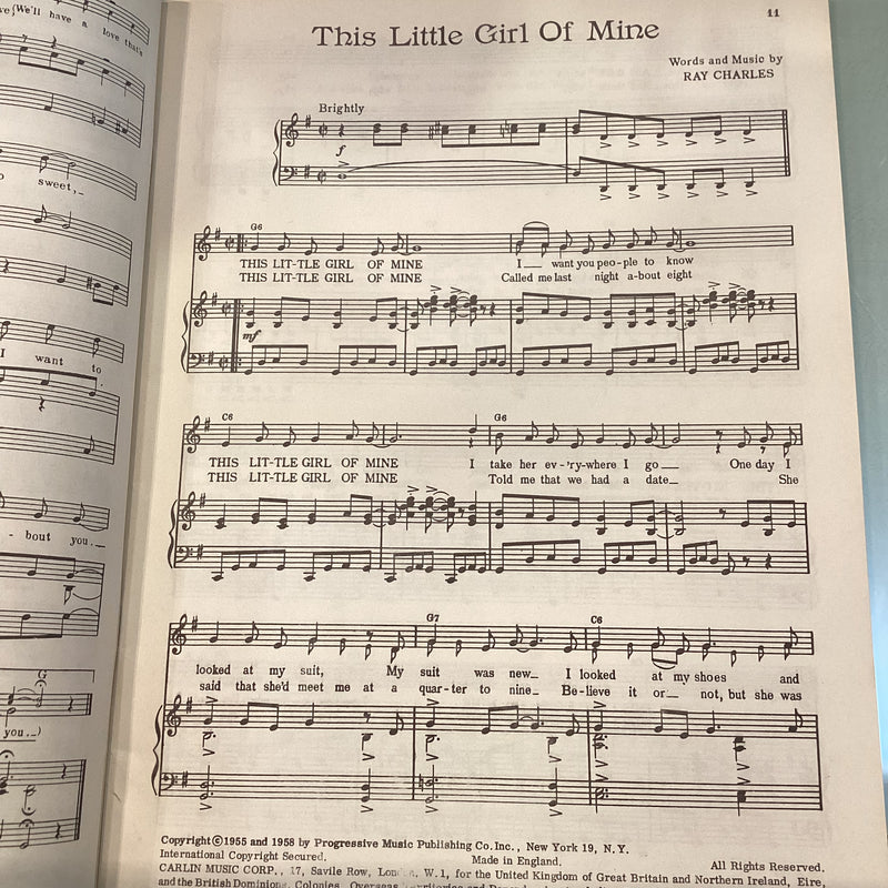 Ray Charles - 24 Songs - Vintage Book for Piano and Vocal